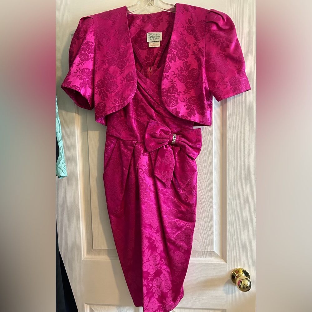 Bright Fuchsia Party Dress with jacket